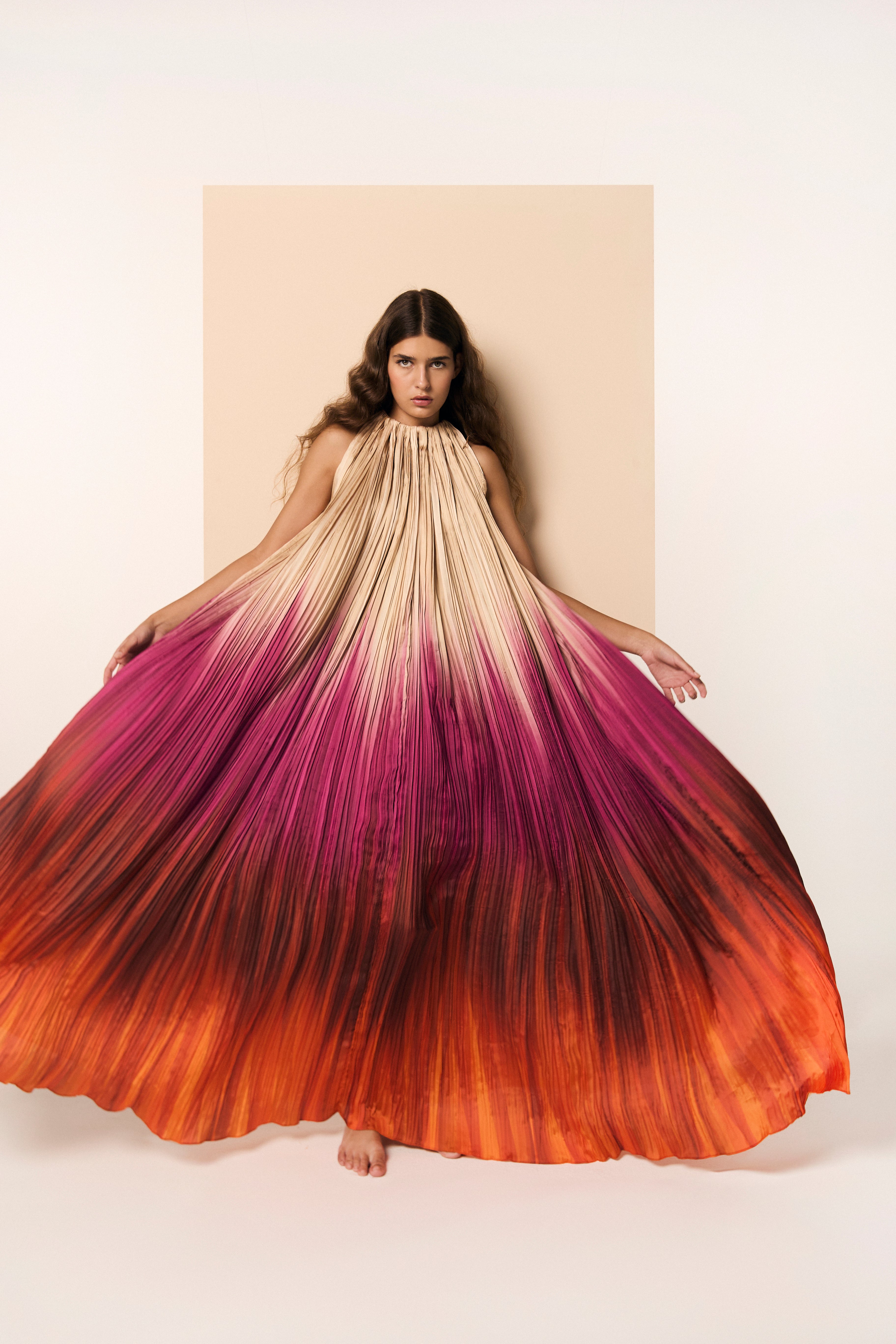 PLEATED HALTER DRESS Dima Ayad PLEATED HALTER DRESS Dima Ayad