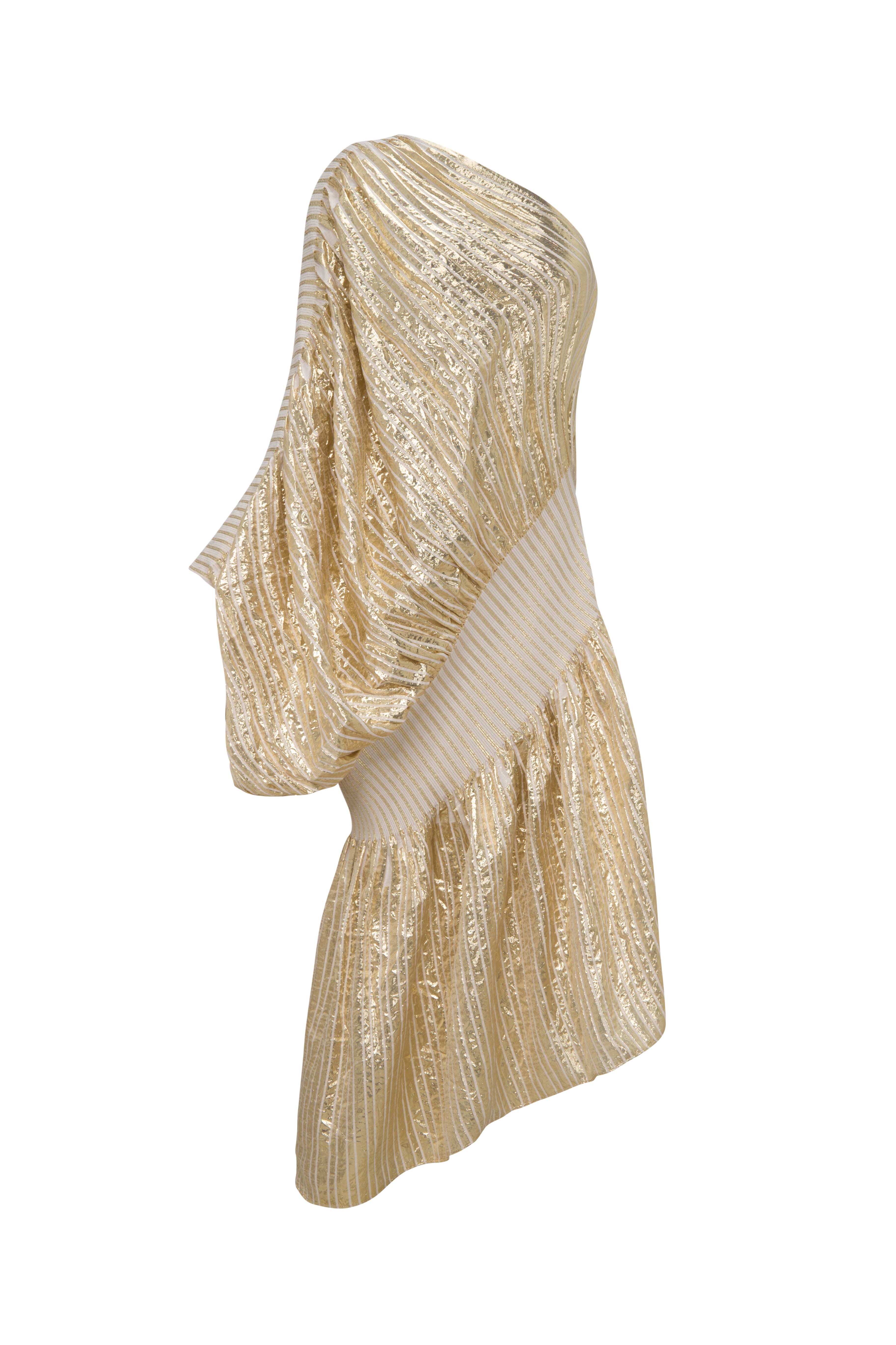 Metallic One Shoulder Dress – Dima Ayad