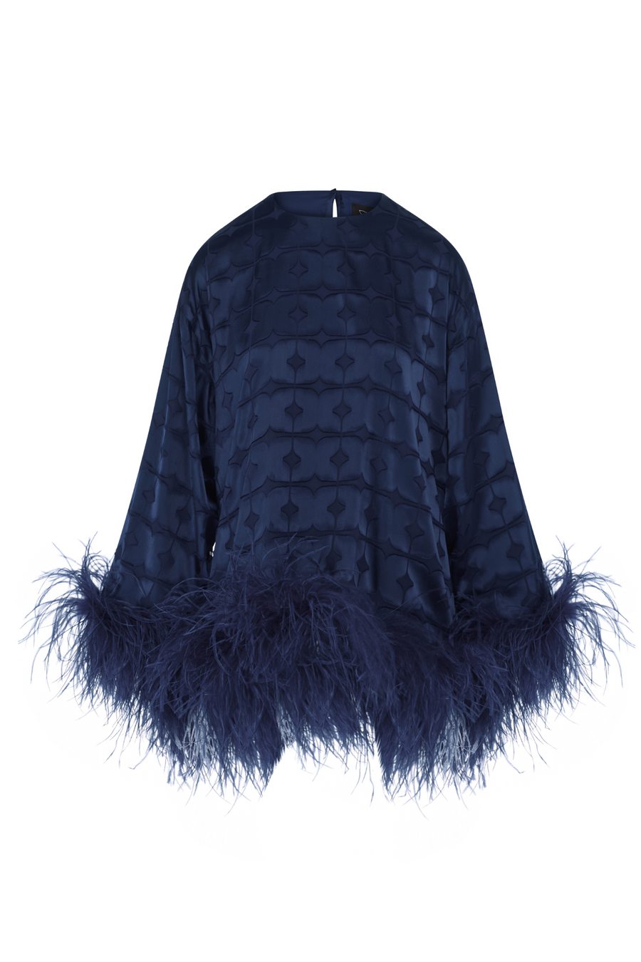 GEOMETRIC TOP WITH FEATHERS
