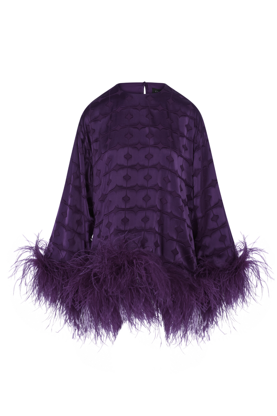 GEOMETRIC TOP WITH FEATHERS