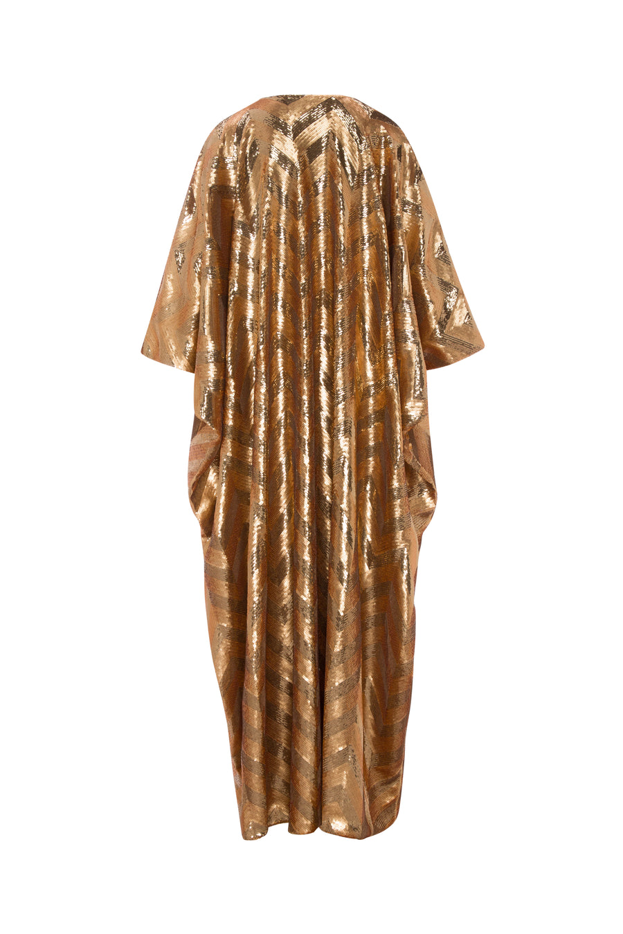 Chevron Sequin V Neck Kaftan