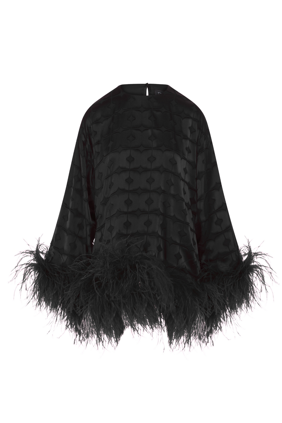 GEOMETRIC TOP WITH FEATHERS