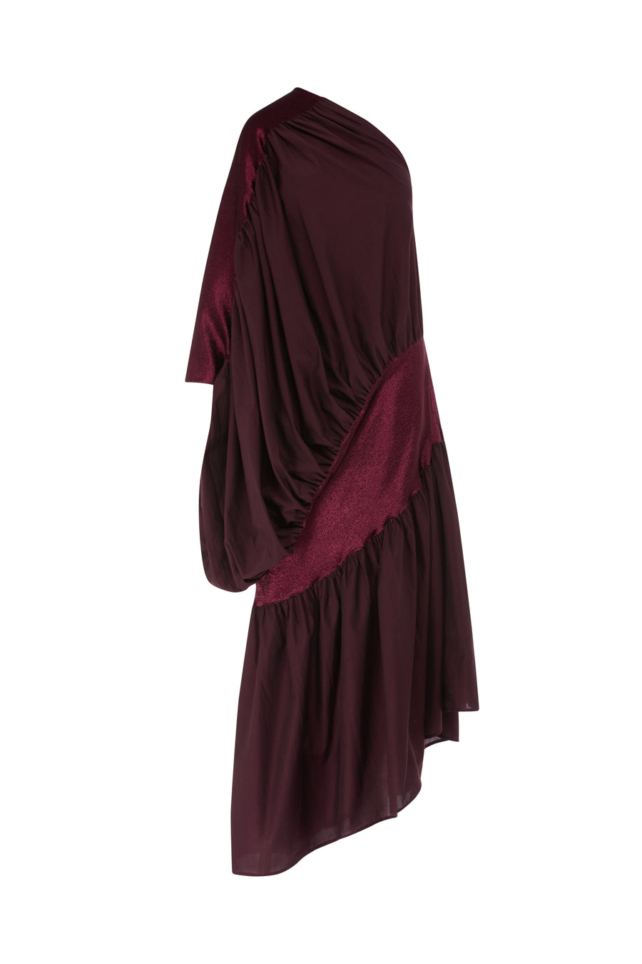 KNITTED STRETCH ONE SHOULDER DRESS