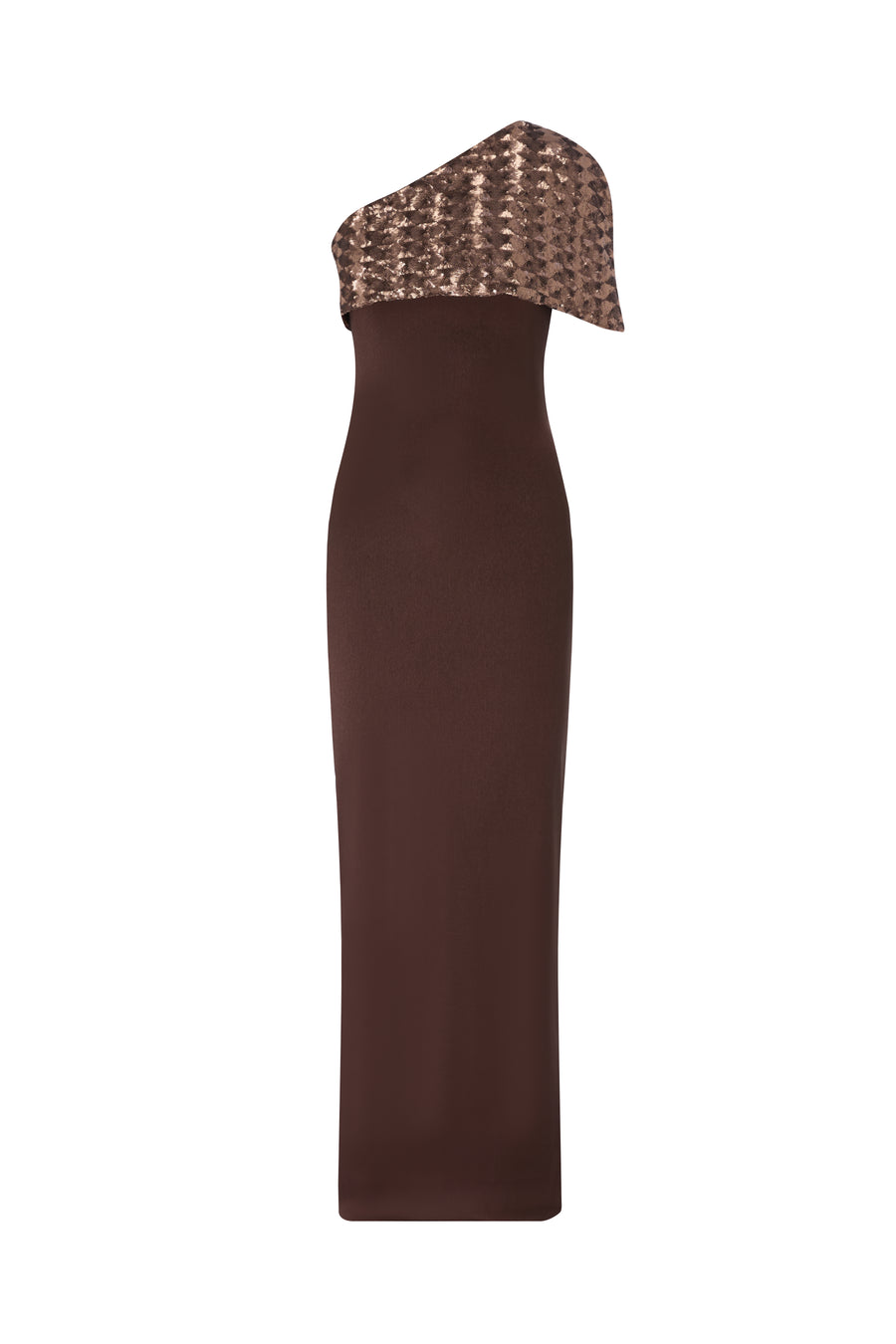 ONE SHOULDER SEQUIN  FITTED DRESS