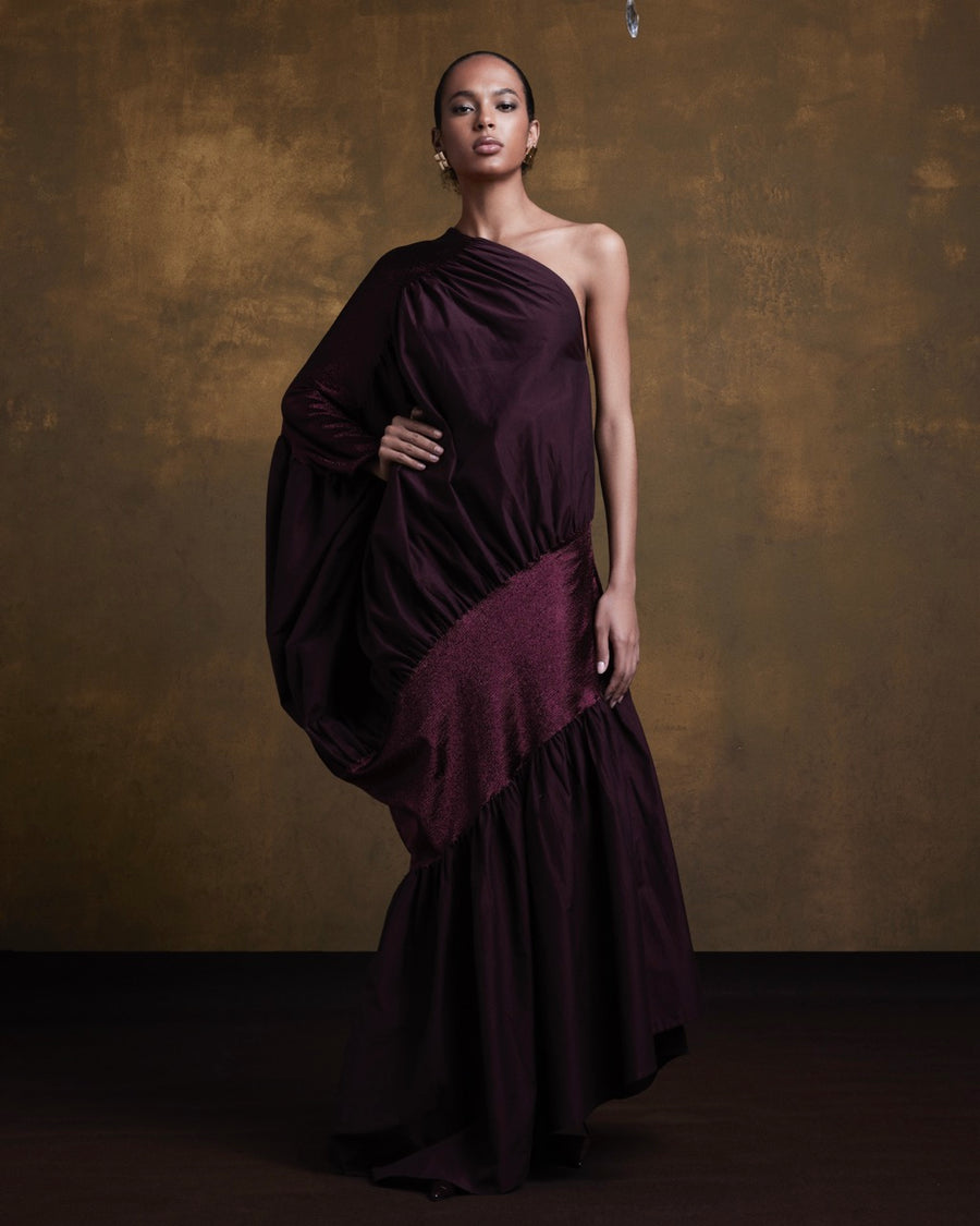 KNITTED STRETCH ONE SHOULDER DRESS
