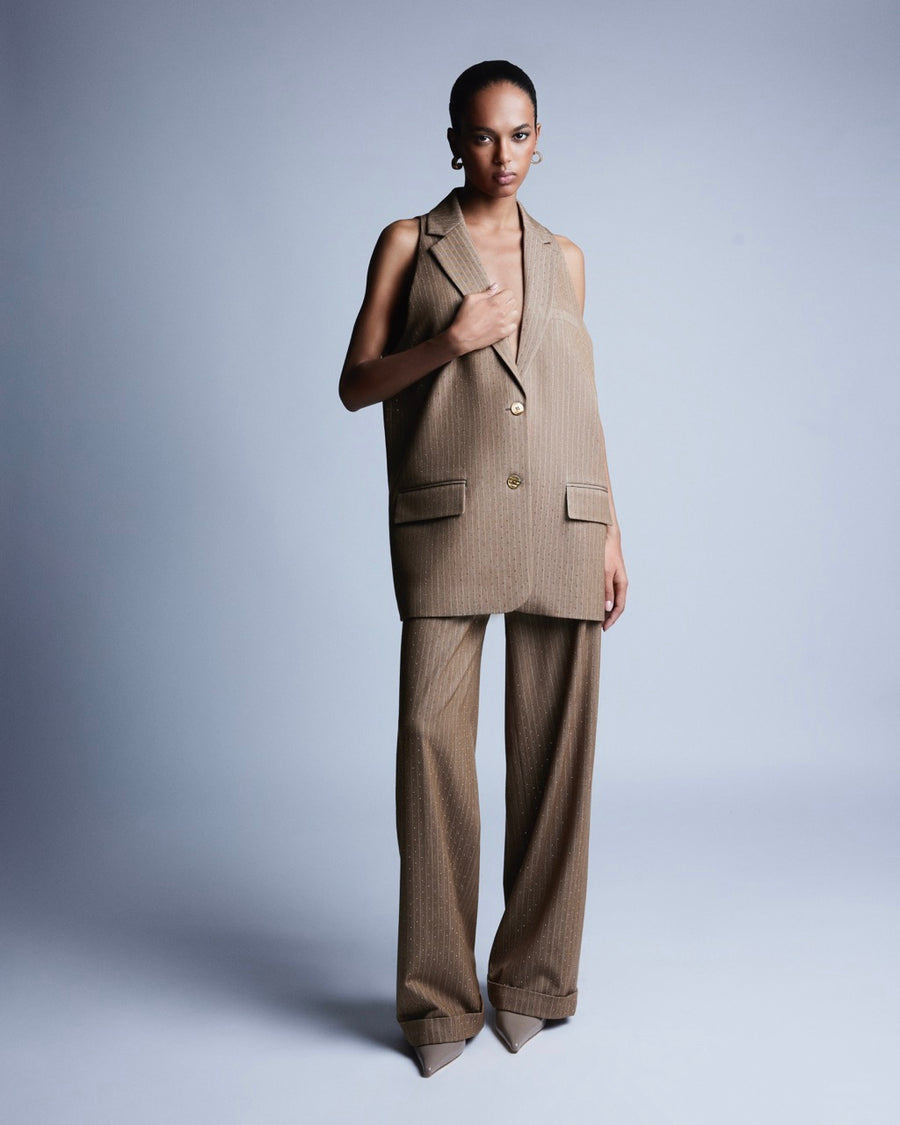 PINSTRIPE CRYSTAL VEST