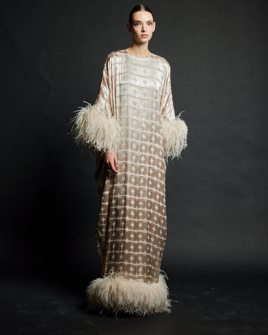 Kaftan With Feathers