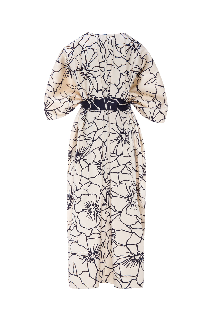 Print Kimono And Dress Set With Belt