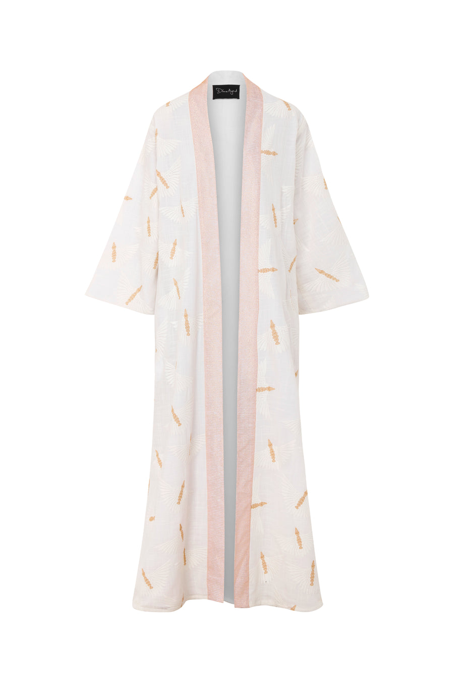 Open Linen Kimono and Dress Set