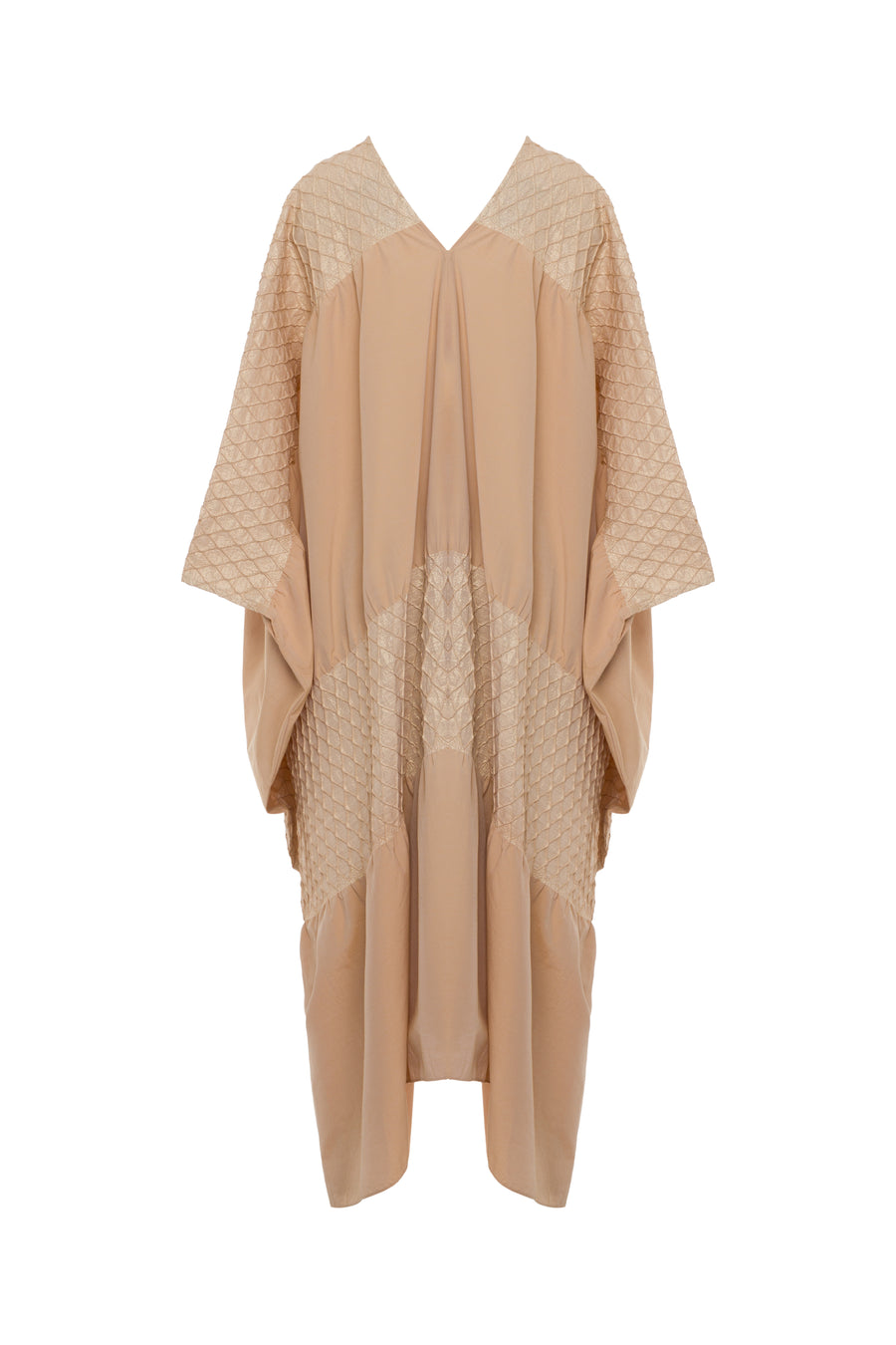 Knitted Chevron V Neck Kaftan