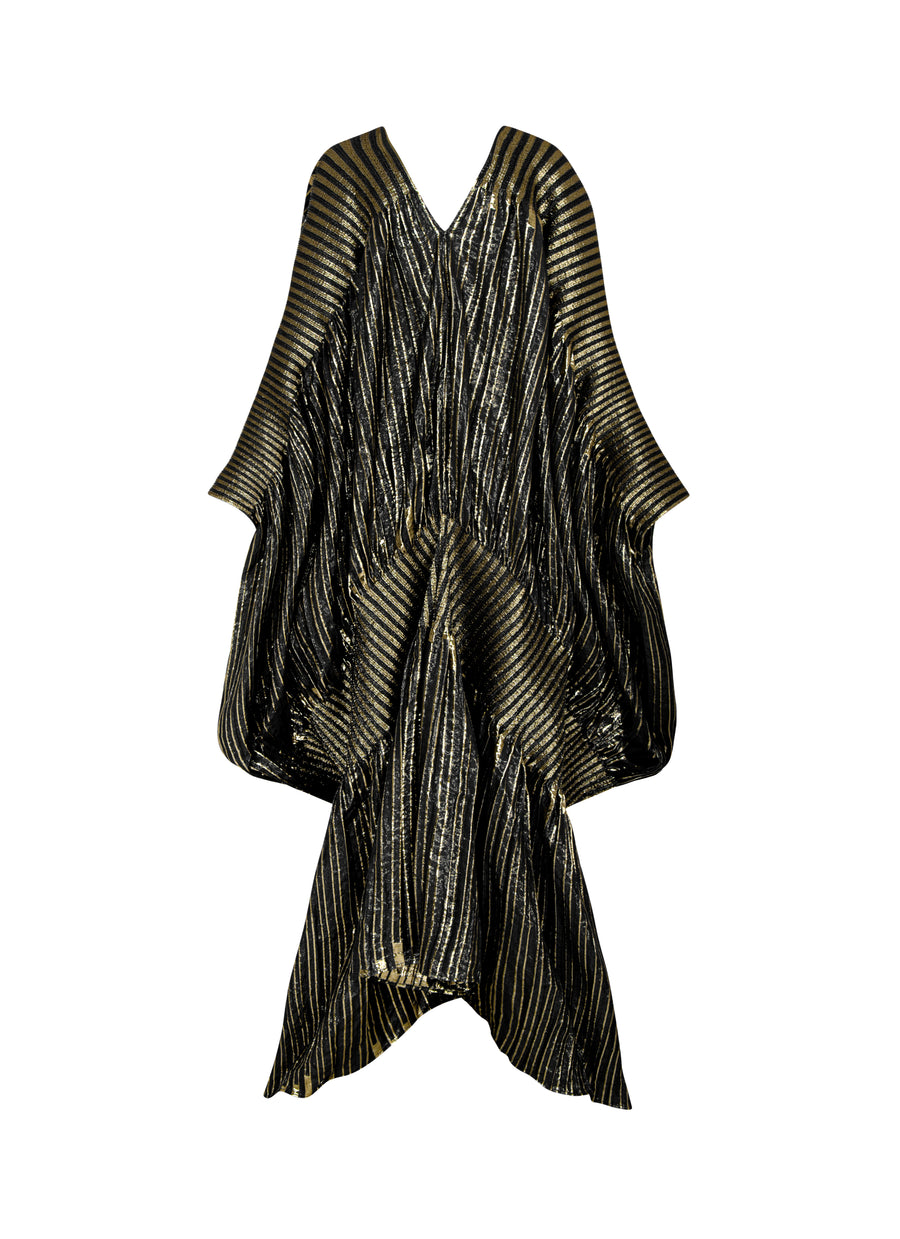 Metallic V Neck Kaftan