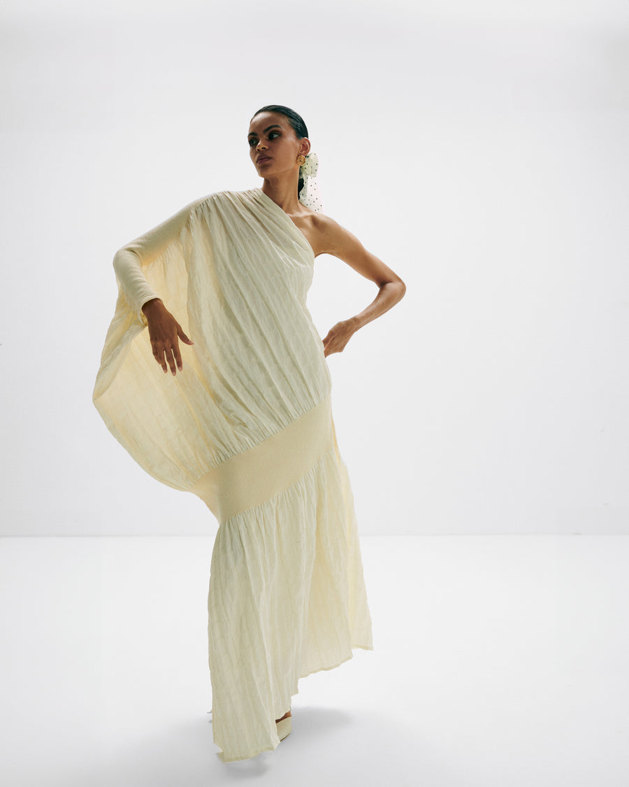 One Shoulder Knitted Dress Dima Ayad One Shoulder Knitted Dress Dima Ayad