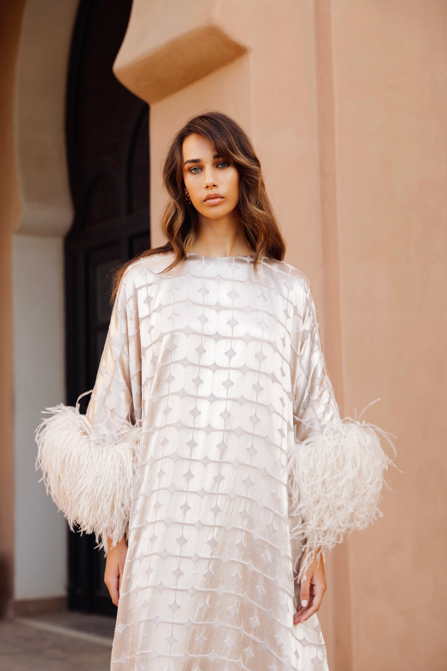 Kaftan With Feathers