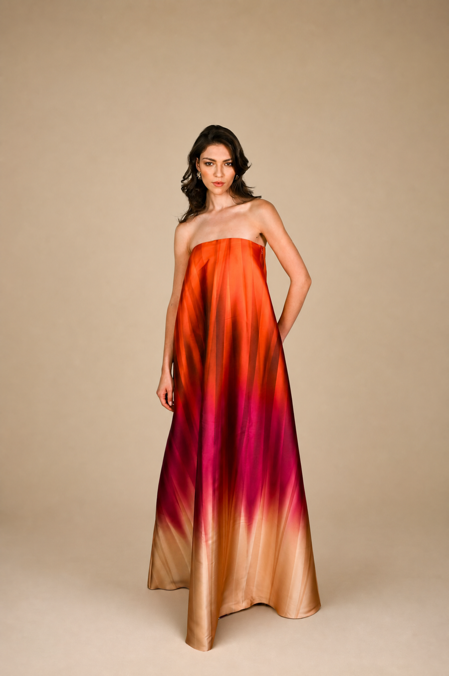 OMBRE STRAPLESS DRESS – Dima Ayad