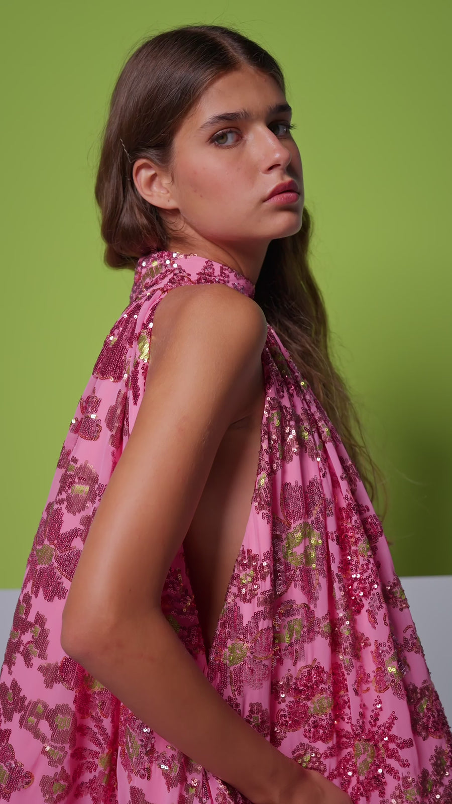 HALTER LAYERED DRESS