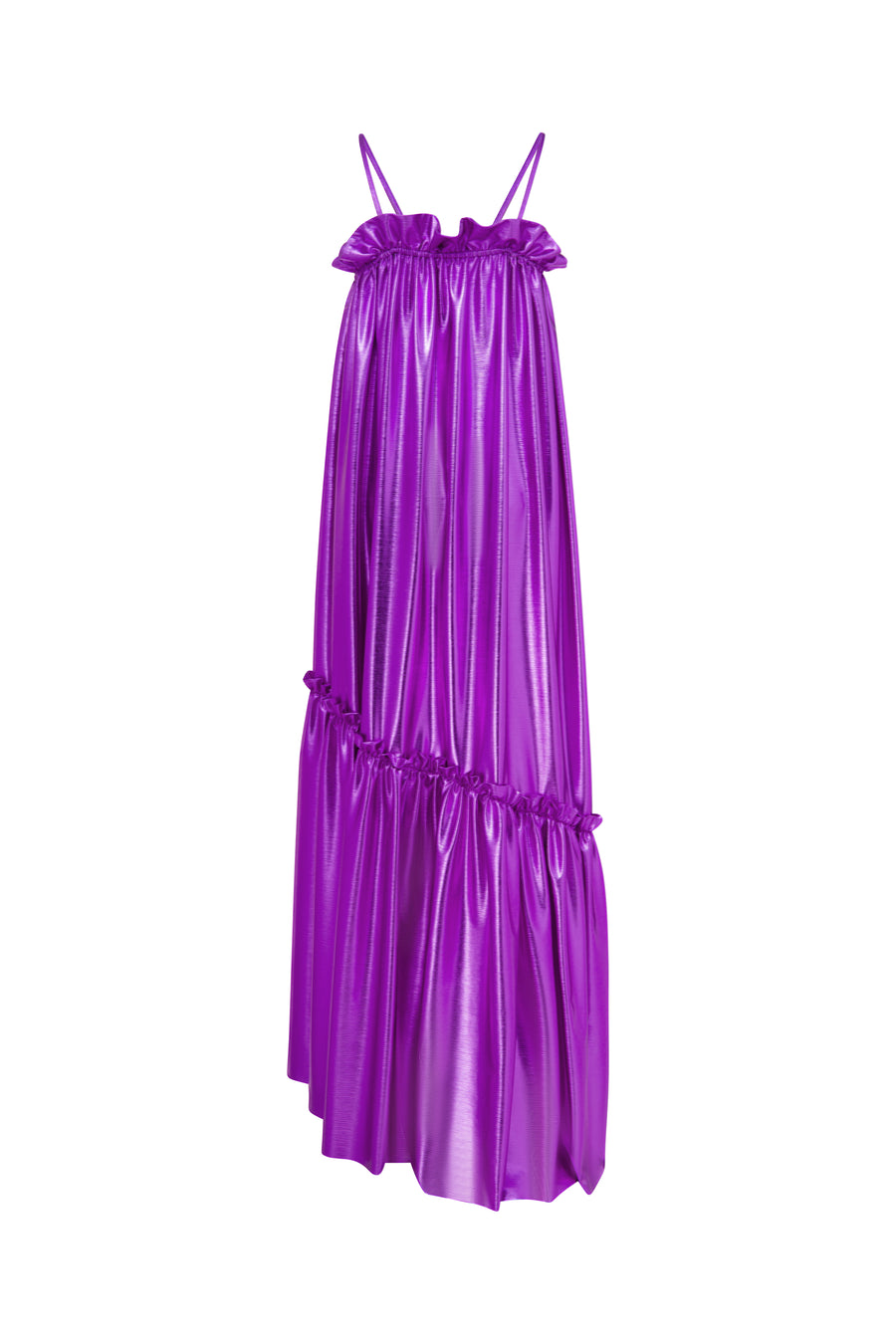 Metallic Strapless Floor Length Dress